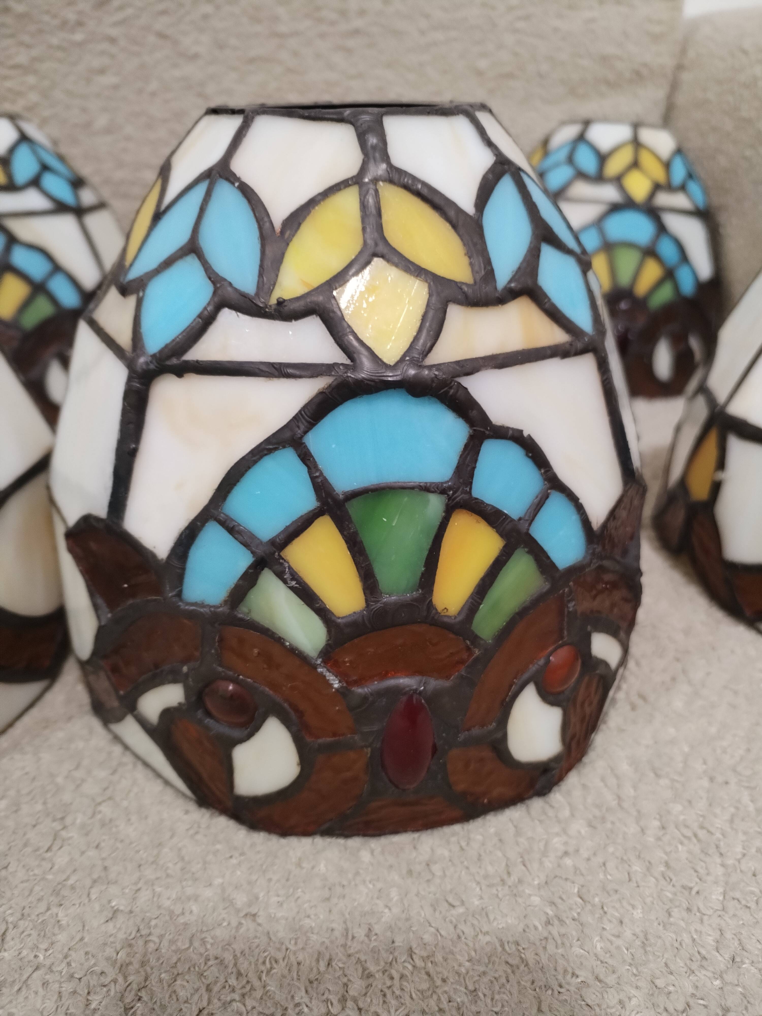 Lot 8 appliqués style tiffany