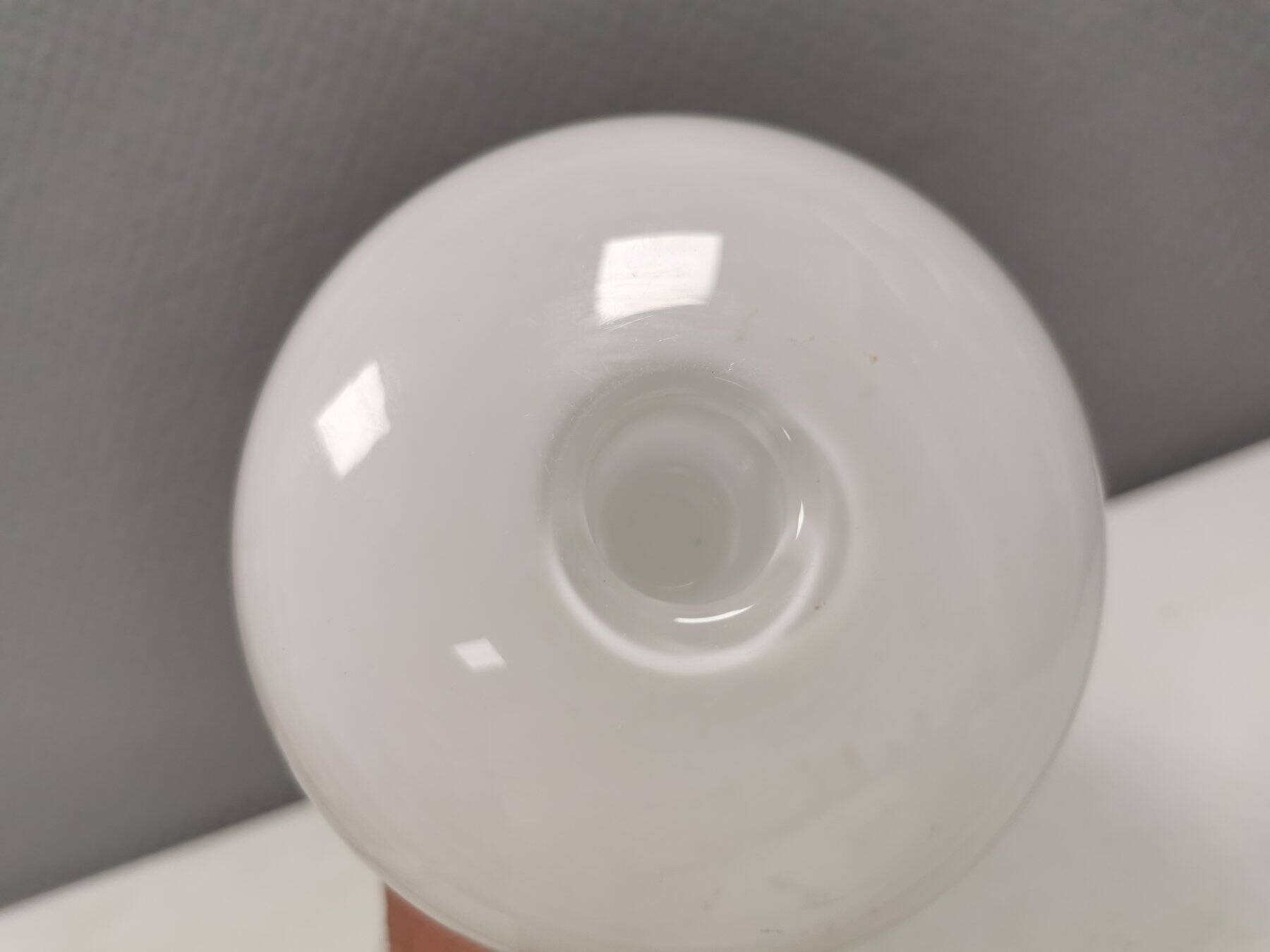 Candlestick in opal glass by Harri Koskinen for Iittala Finland 1996