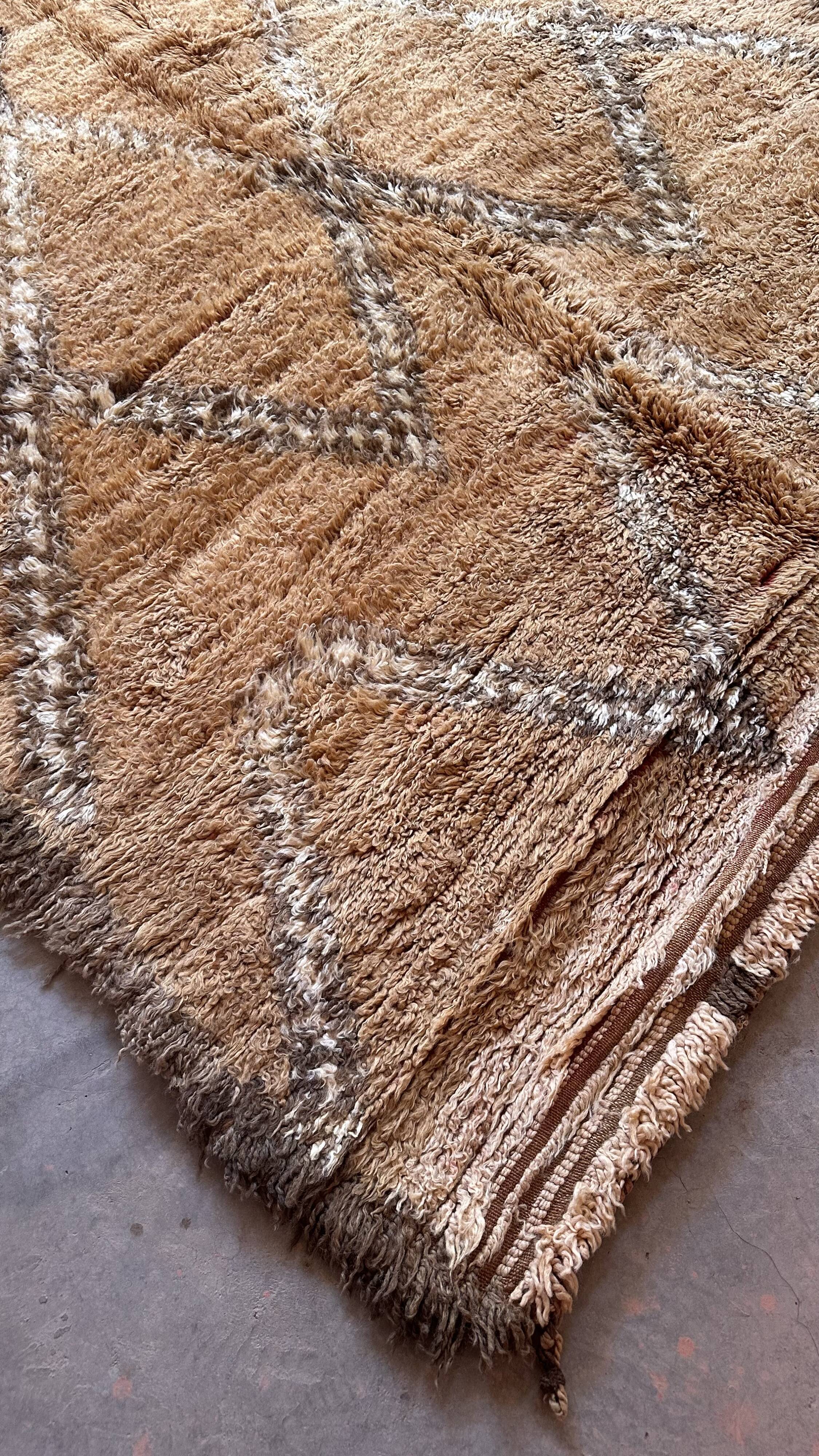 Marmoucha beige Berber rug - 424 x 170 cm