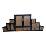 Japanese stair furniture "Kaidan Tansu" – 3 modules – Double-sided
