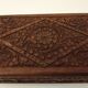 Rectangular wooden box deco hand-carved flowers