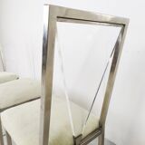Metal and lucite dining chairs by Belgochrom, 1970s