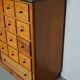 Large Dutch Industrial Beech Apothecary / School Cabinet, Mid-20th Century