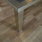 Vintage XXL coffee table (130cm) - Brass & Glass - 1970s