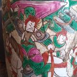 Pair of ceramic vases from China - cartridge at the base - antique work