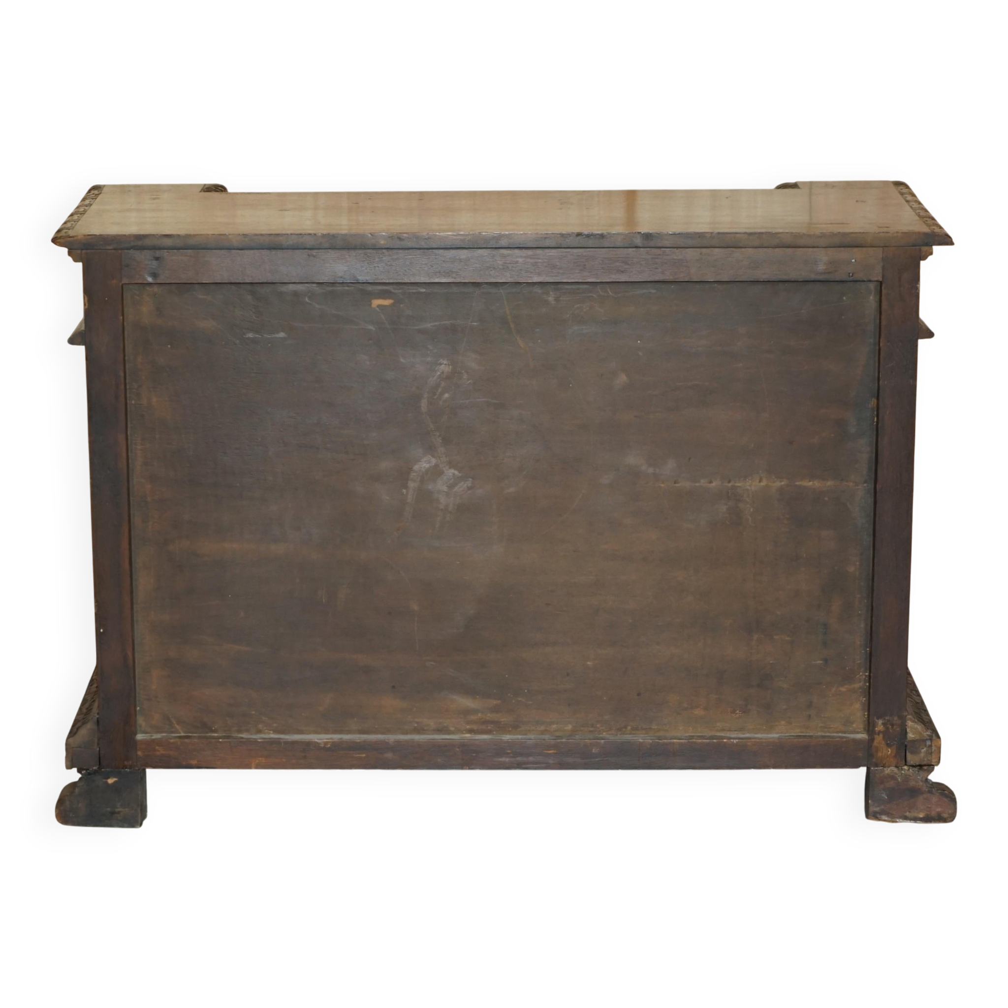 French walnut buffet sideboard, decorated, circa 1850.