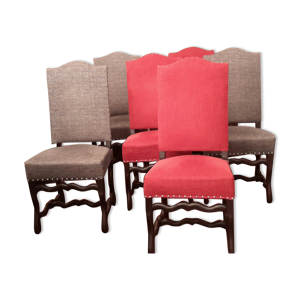 Lot de six chaises henri