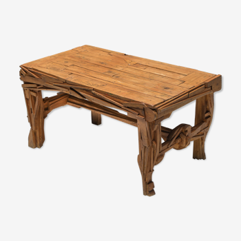 Rustic wabi-sabi coffee table - 1900's