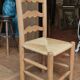 Series of 4 antique mulched chairs
