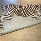 Vintage carpet zebra print cowhide