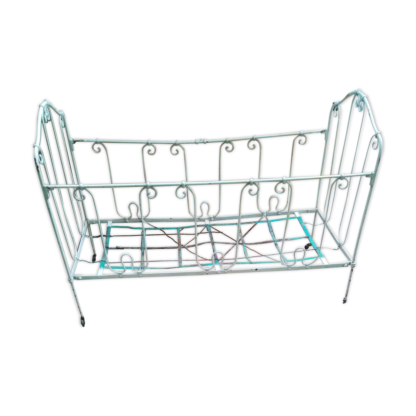 Old child bed wrought iron