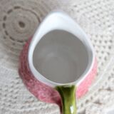 Vintage milk jug in Italian faience majolica.