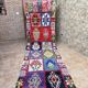 Vintage Boucherouite hallway rug: handwoven Berber rug.