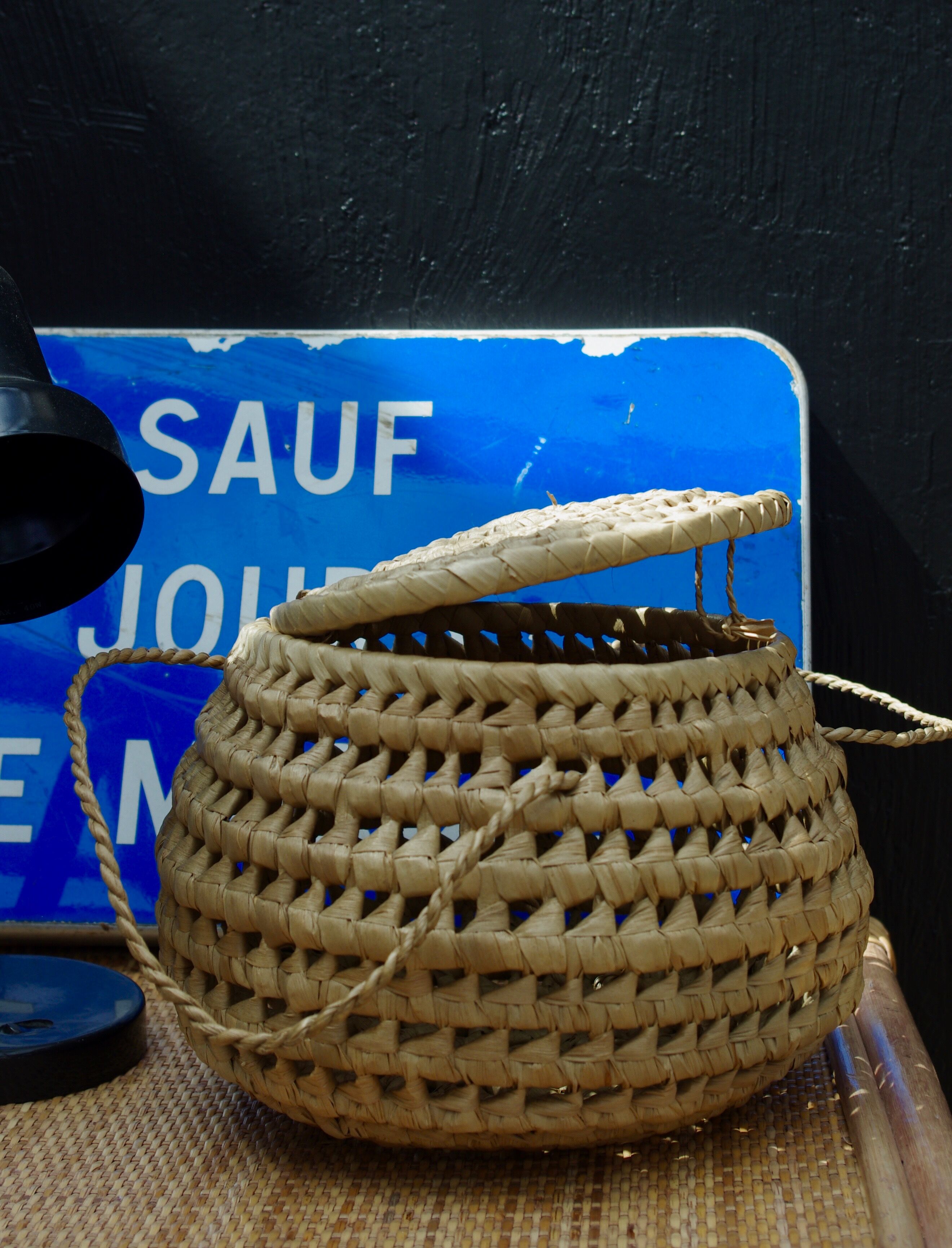 Basket ball braided wicker