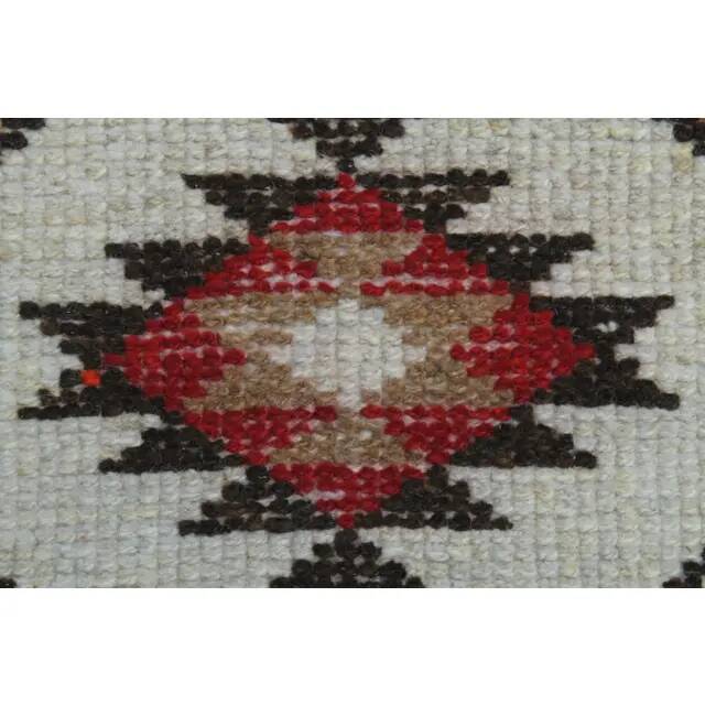 1970s Vintage Turkish Hand-Knotted Wool Cotton Beige Runner Rug 86x375