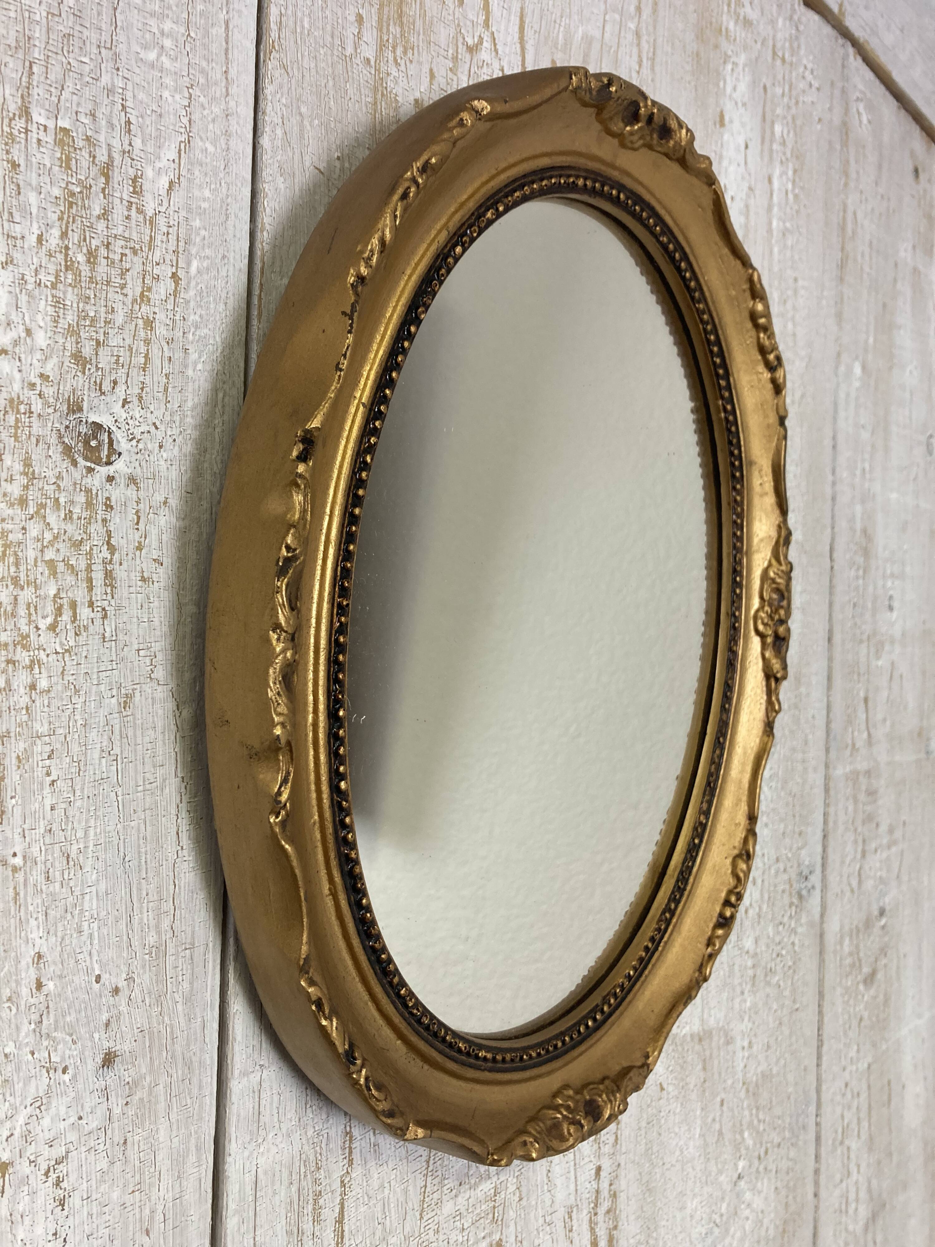Antique oval mirror 34x27cm