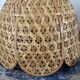 Vintage suspension in electrified braided wicker to nine