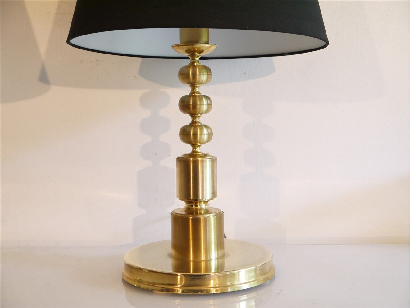 Pair of Scandinavian brass lamps 1970