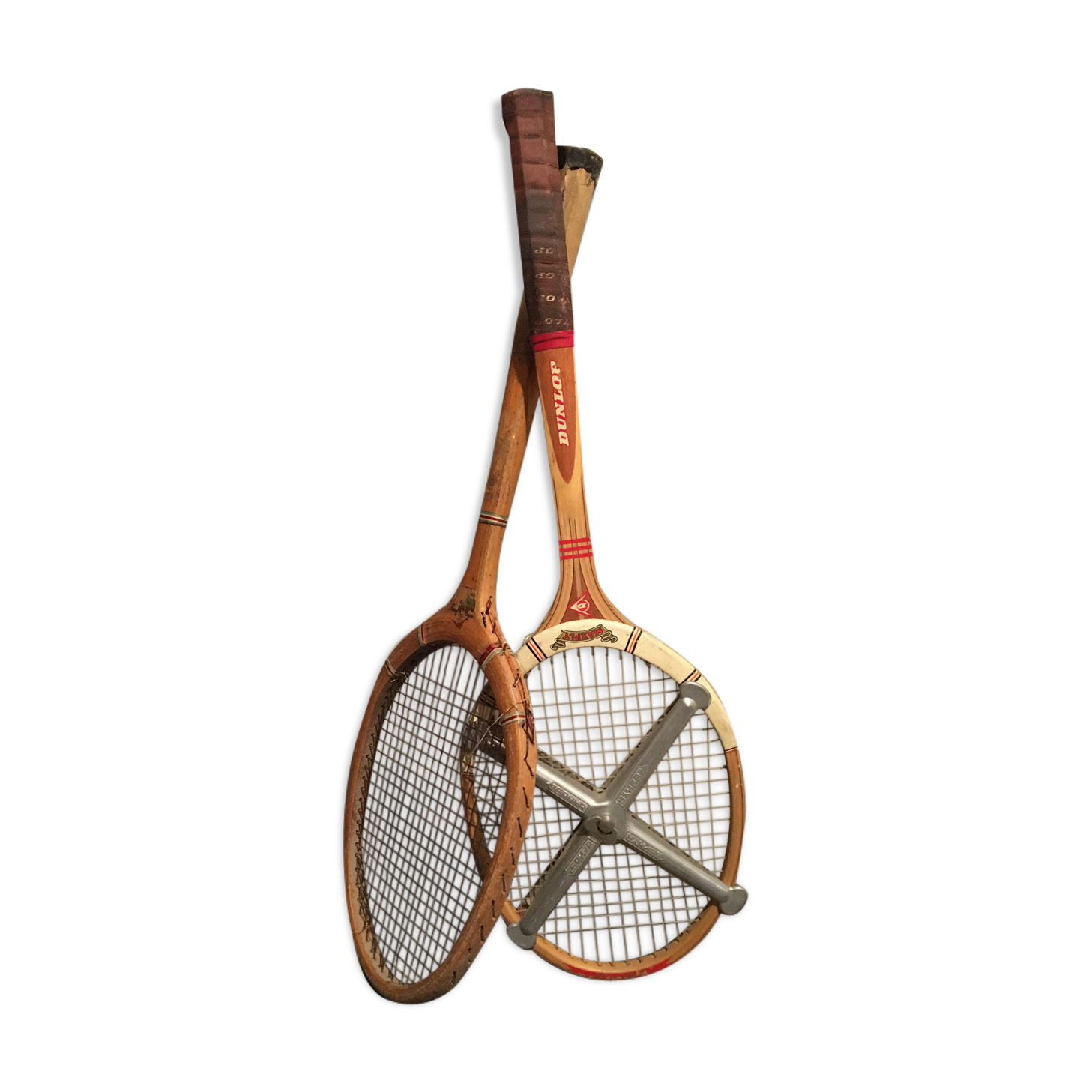 2 old tennis rackets