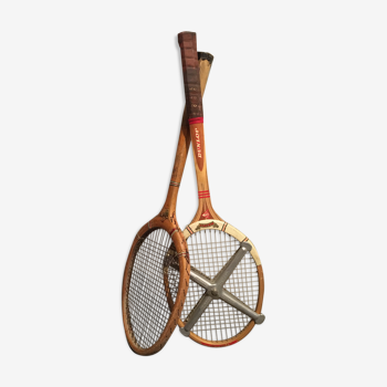 2 old tennis rackets