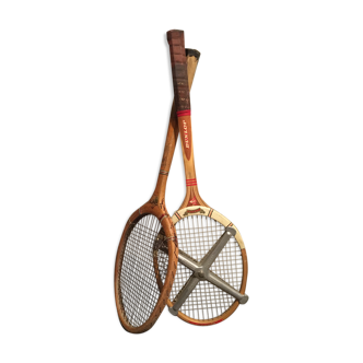 2 old tennis rackets