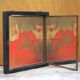 Vintage triptych mirror, wall mirror, barber mirror, collection, Asian pattern mirror