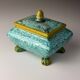 Vintage ceramic jewellery box by Maioliche d'Arte Cordivani for Ascoli Piceno, Italy, 1970s.