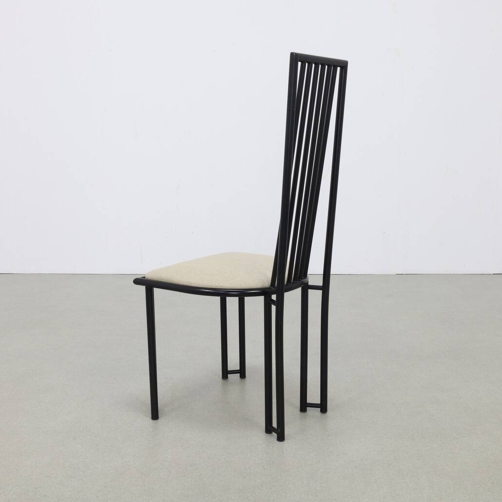 6x Postmodern Dining Chair, 1980s NEW upholstery