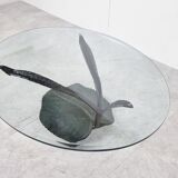 Sculptural leaf coffee table, 1970s