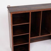 Wall-hung bookcase - hand-polished mahogany - shelf sections - 1890s