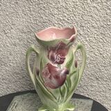 Large slip vase, glazed ceramic, Saint-Clément, France,