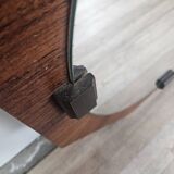 Octagonal teak mirror 70s