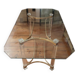 Large designer table with glass top