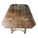 Large designer table with glass top