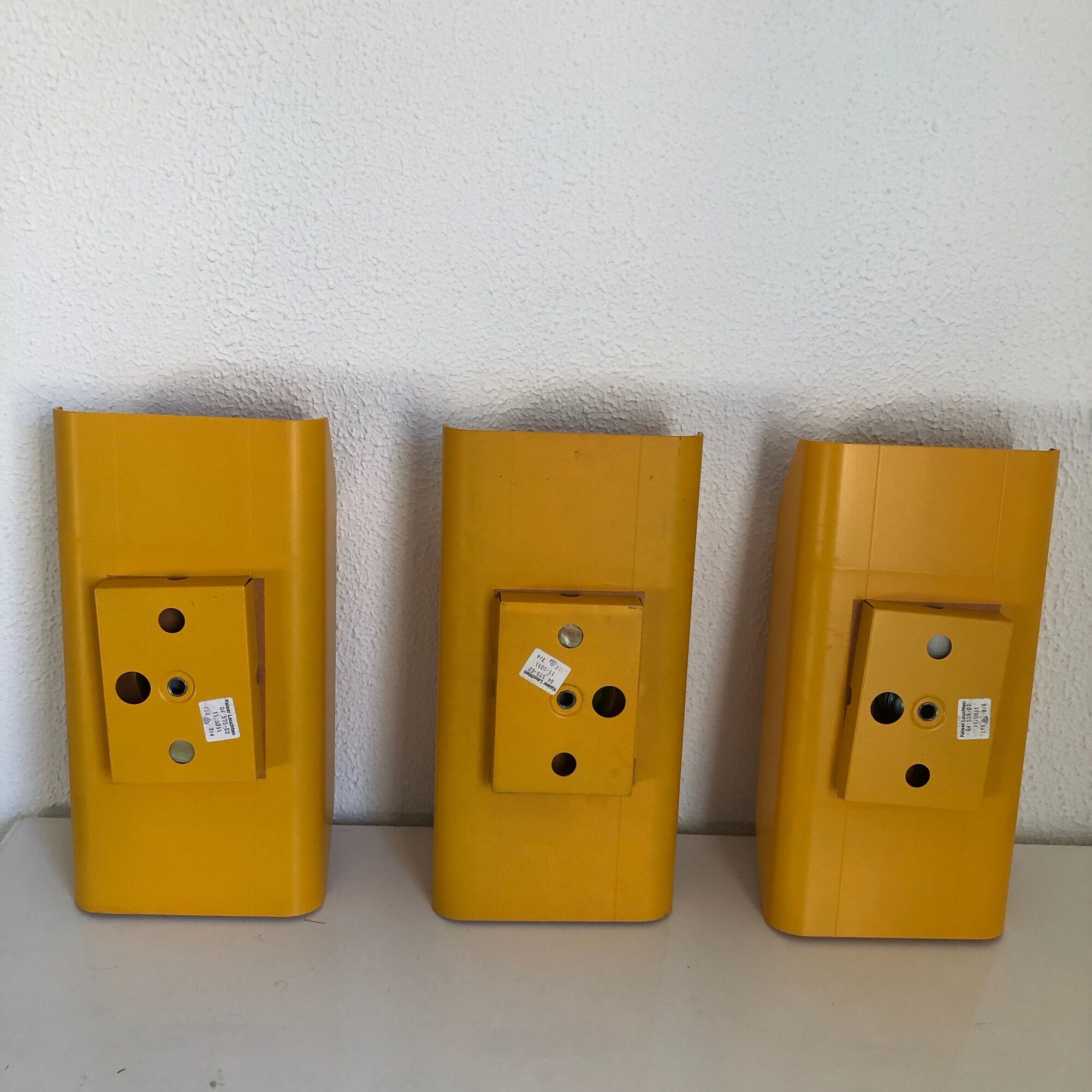 Trio German wall lamps Kaiser Leuchten vintage 1970 - 31 x 18cm