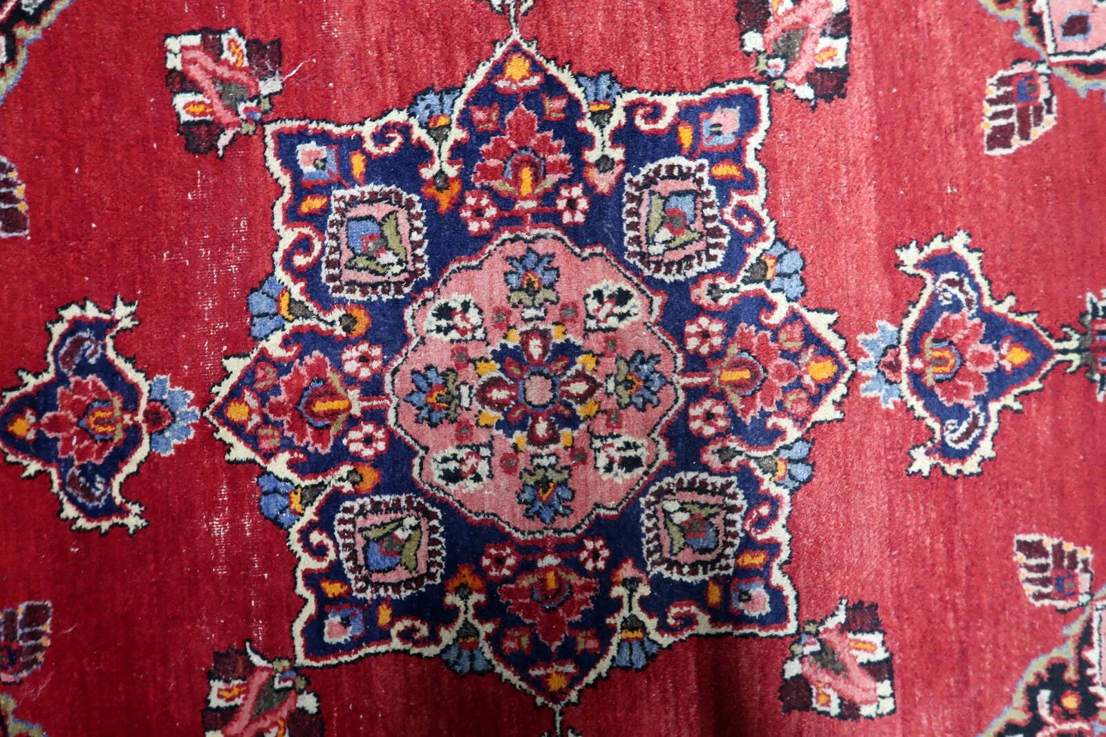 Tapis persan ancien Kazvin fait à la main 134 cm x 182 cm années 1920 - 1C1229