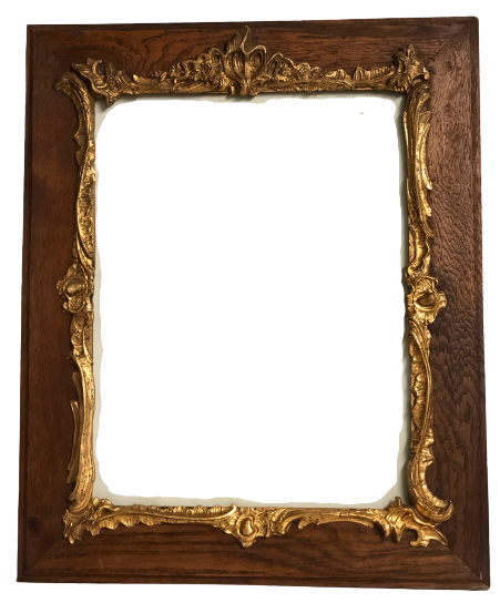 Old frame wood and gold