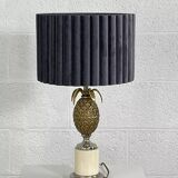 Lampe ananas en laiton vintage