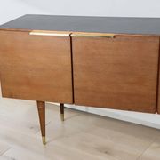 Vintage teak and brass enfilade - 1970s