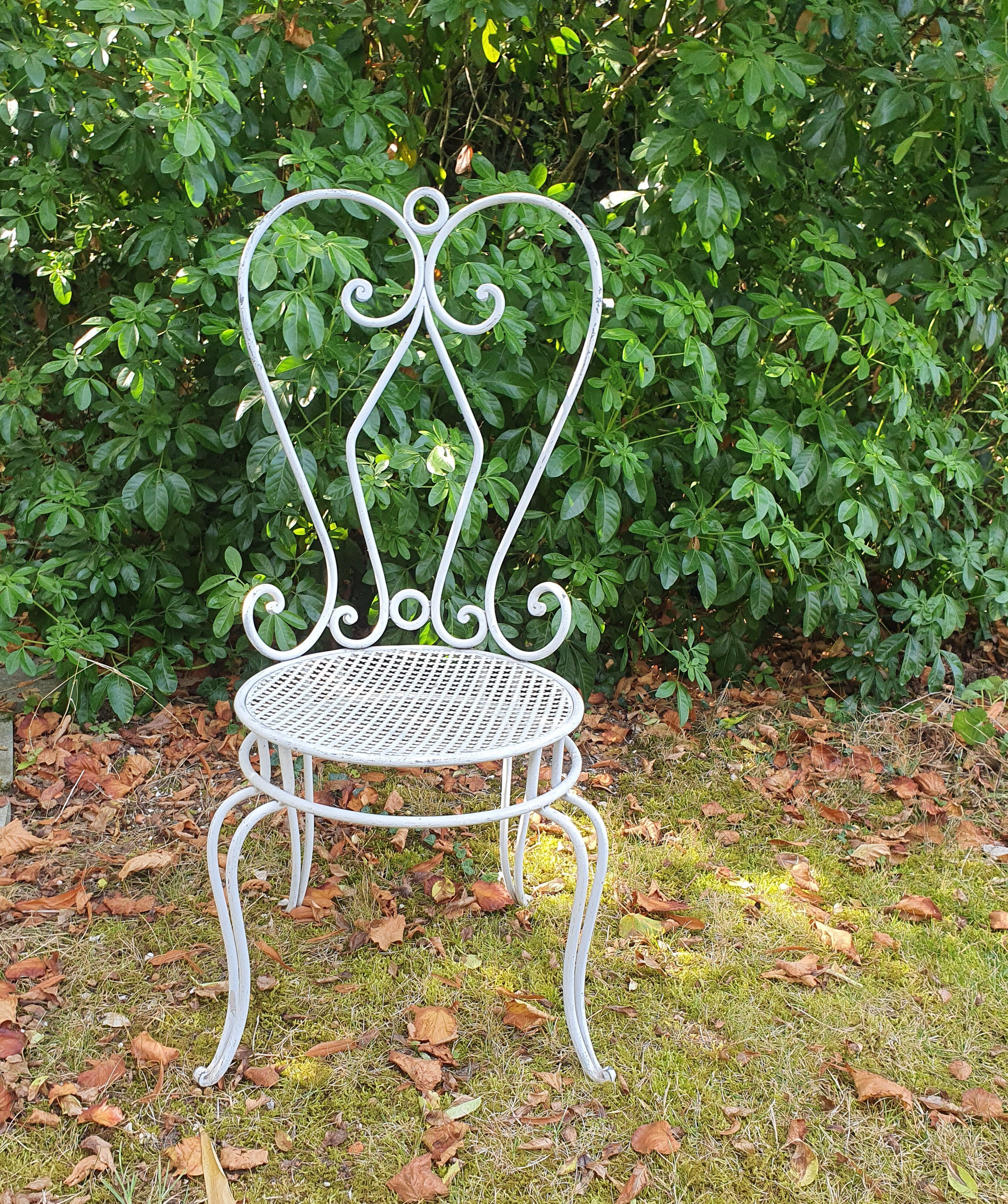 Wrought iron garden chair