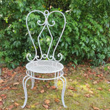 Chaise de jardin en fer forgé