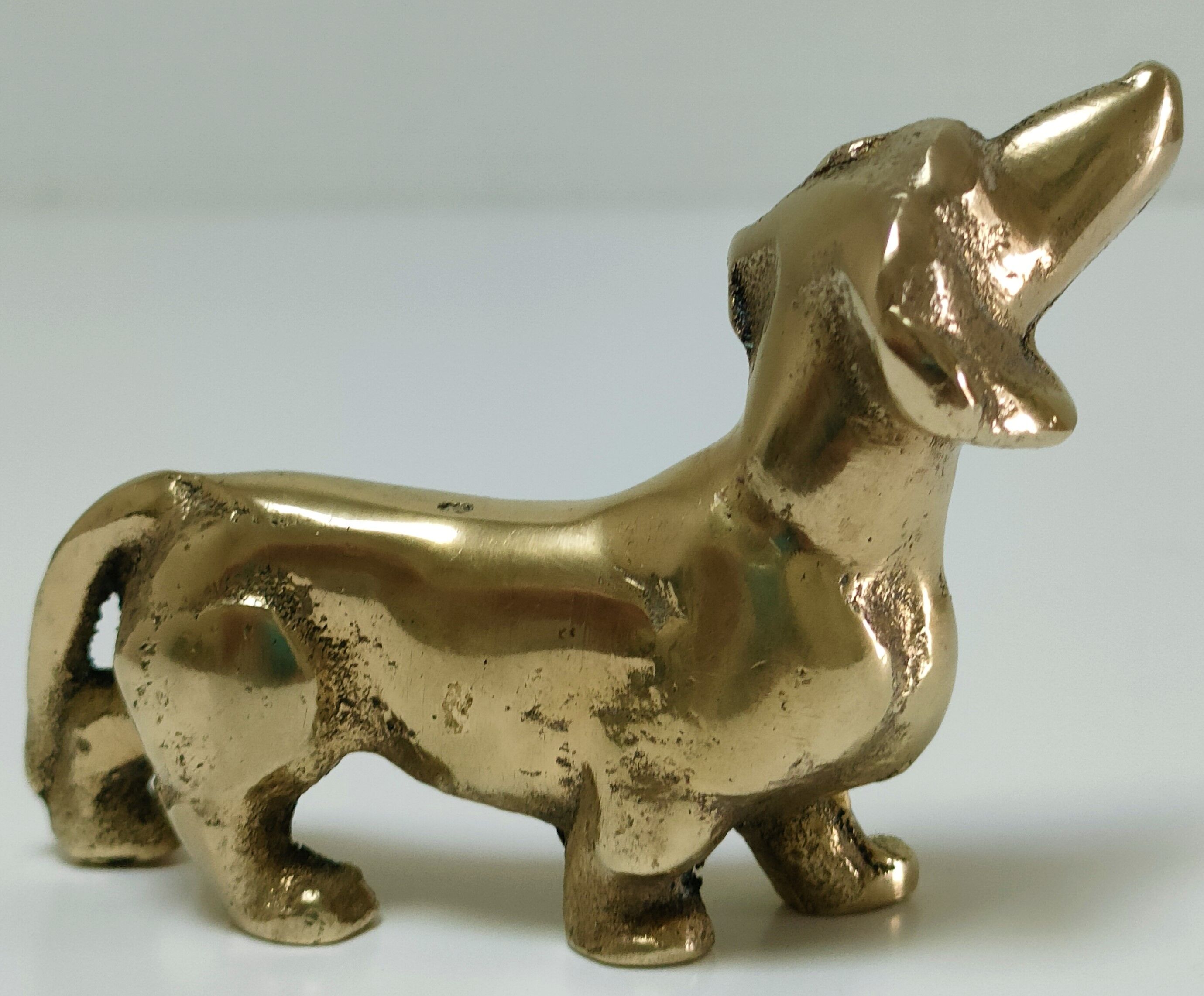 Solid brass dachshund 60s/70s