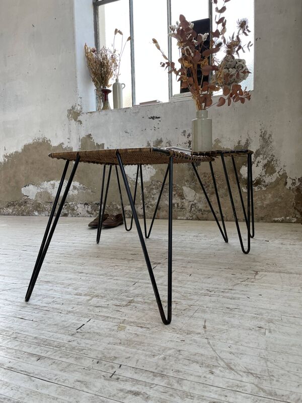 Duo de tables osier RaouDuo de tables osier Raoul Guysl Guys