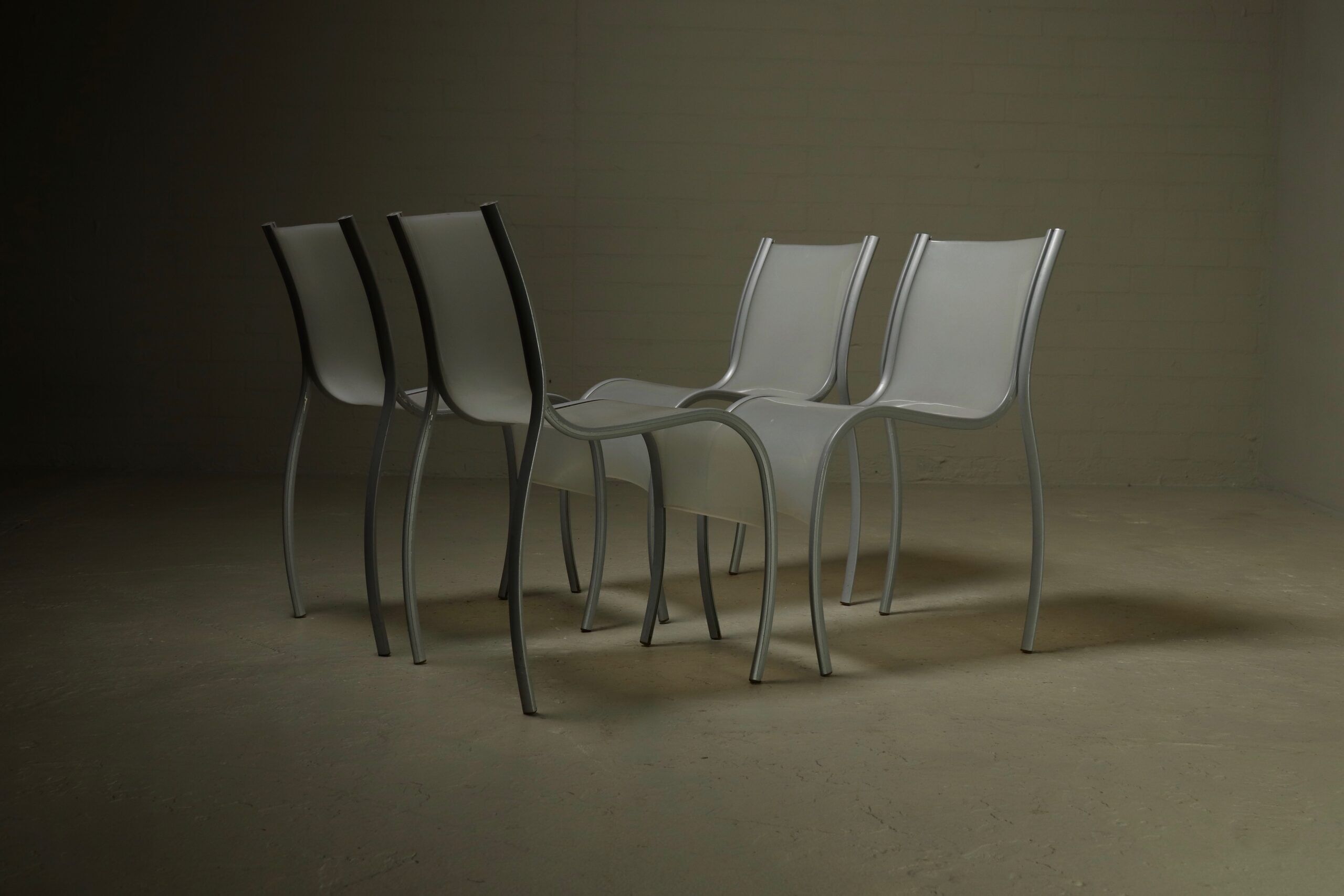 Set of 4 FPE chairs by Ron Arad for Kartell 1990s
