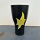 Vintage ceramic vase abstract décor by Elchinger