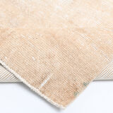 3x12 Classic Turkish Vintage Runner Rug, Handmade Vintage Rug, 3x12 Runner Rug, Brown Beige Rug,