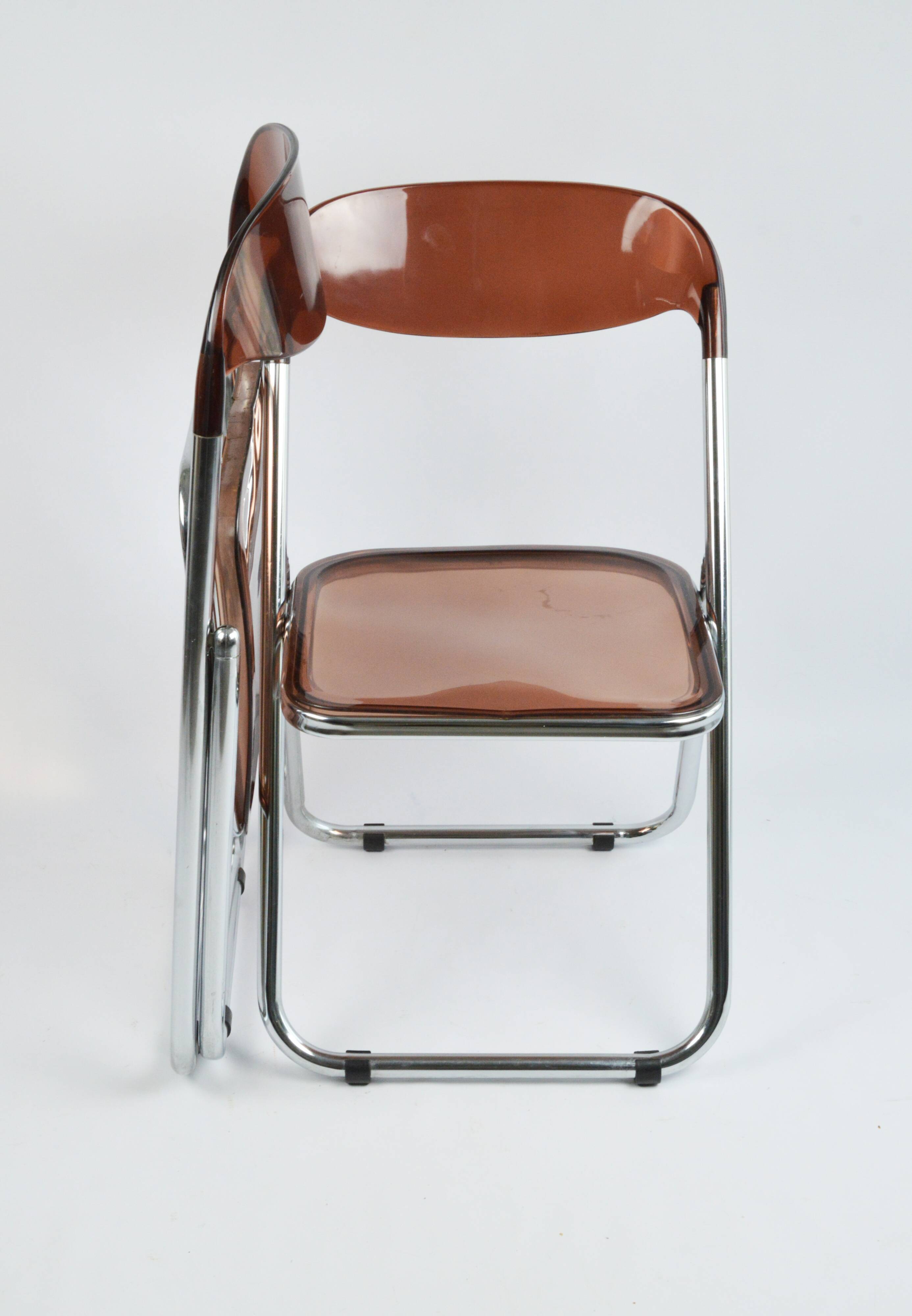 A pair of Modello Depositato folding chairs, Italy, 1970s