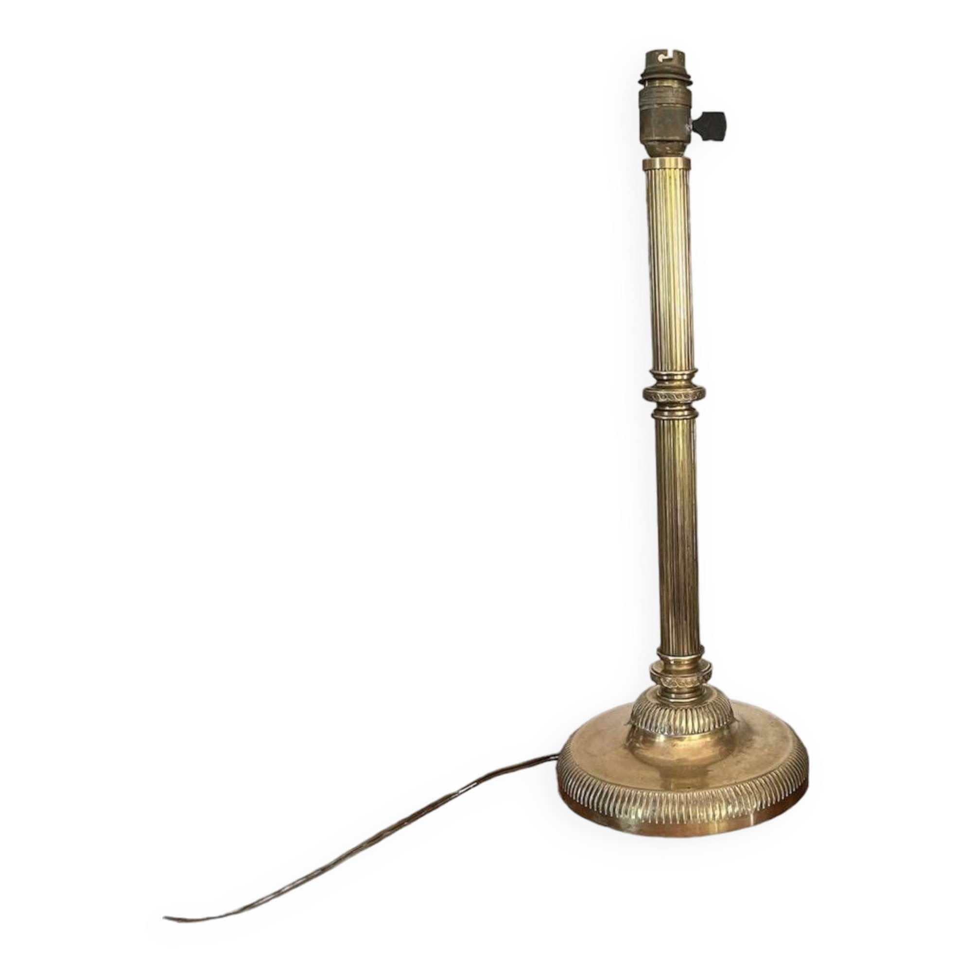Brass column lamp 43cm circa 1900