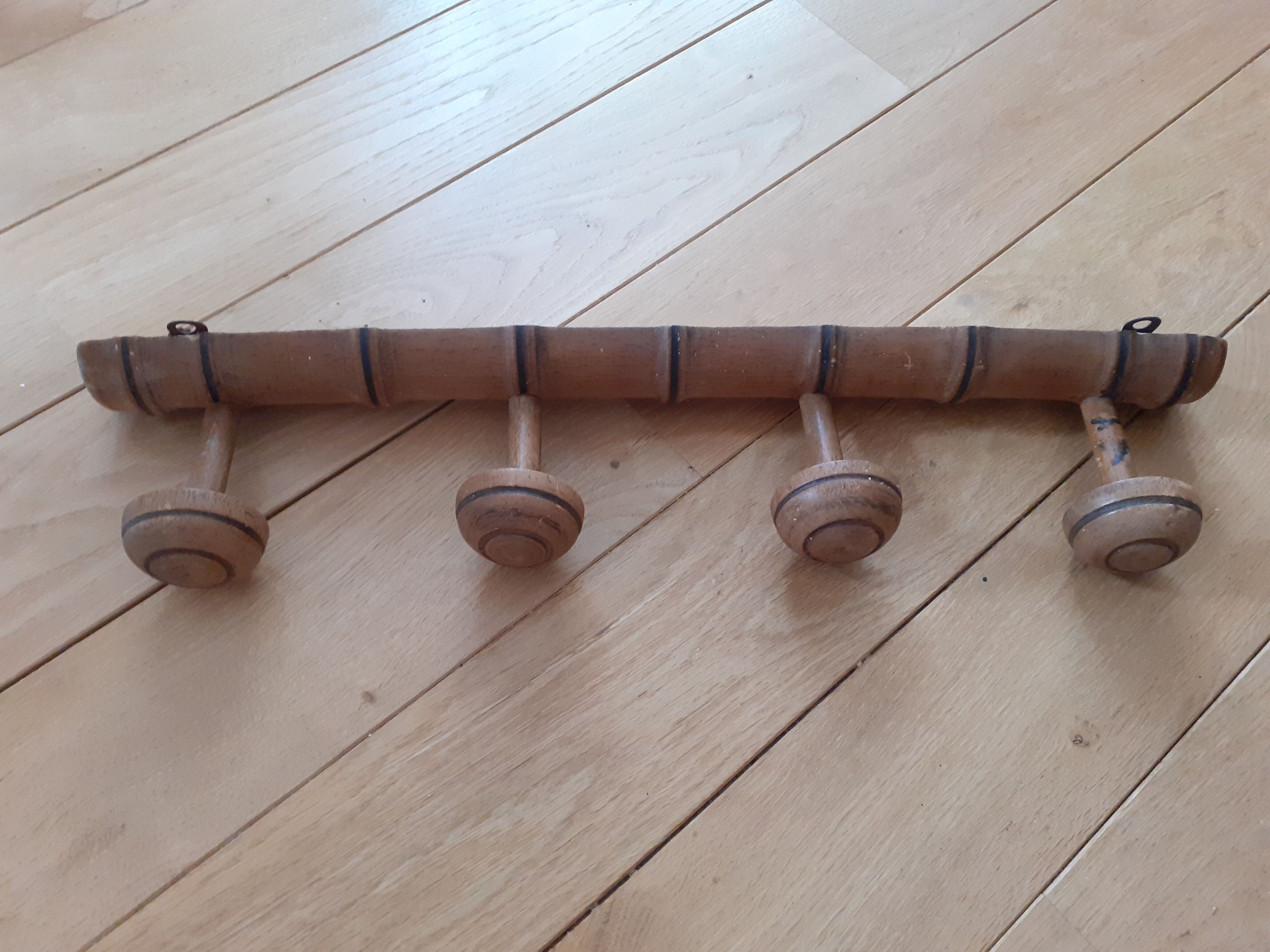 Old coat rack wood imitation bamboo