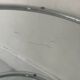Round tubular bookcase in chrome and glass, 1970 design
